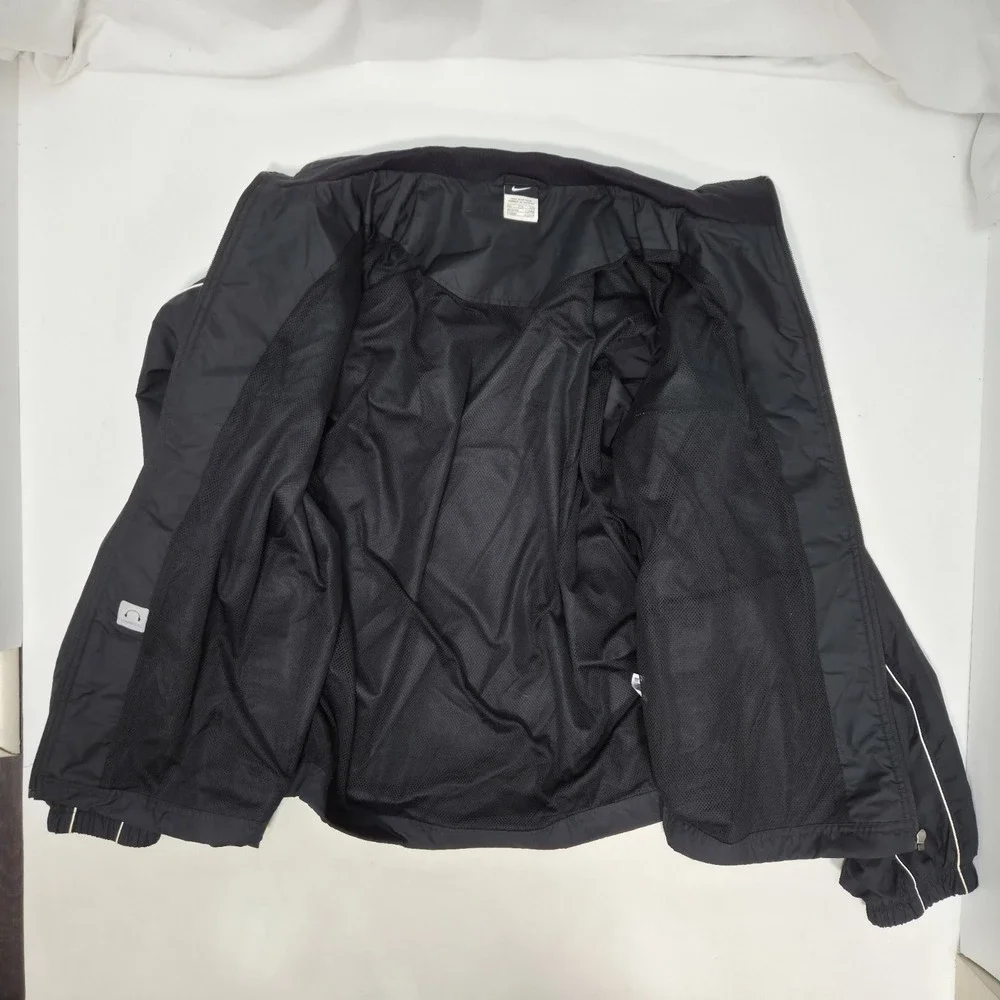 Nike Sport Culture Full Zip Golf Windbreaker Swoosh Mesh Lined Men's Black 2XL